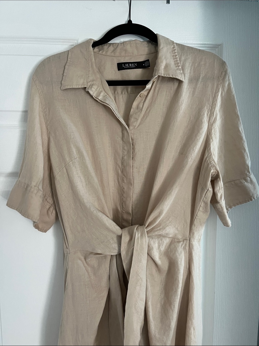 Lauren Ralph Lauren Linen Tie-Waist Dress - Picture 4 of 10
